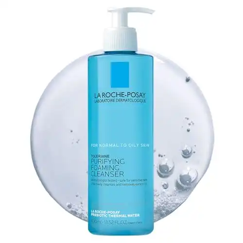 La Roche-Posay Toleriane Purifying Foaming Facial Cleanser, Oil Free Face Wash for Oily Skin and for Sensitive Skin with Niacinamide, Pore Cleanser Won t Dry Out Skin, Unscented